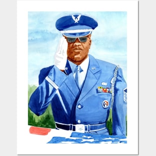 Final Salute USAF Watercolor Painting Posters and Art